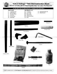âCrib 2 Collegeâ Twin Bed Instruction Sheet - Baby's Dream Furniture