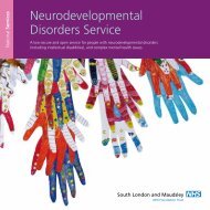 Neurodevelopmental Service booklet - SLaM National Services