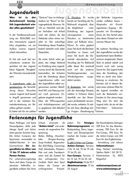 02. Ausgabe 2002 - Rosenau am Hengstpaß - Land Oberösterreich
