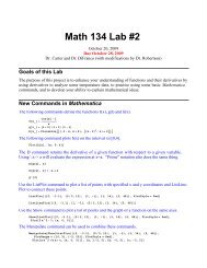 Math 134 Lab #2