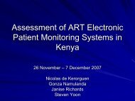 Assessment of ART Electronic Patient Monitoring ... - South Africa