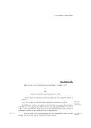 THE LAND ACQUISITION (AMENDMENT) BILL, 2007 - PRS