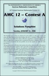 aMC 12 – Contest a Solutions Pamphlet