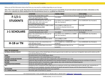 Tax Forms to Complete - UCI International Center