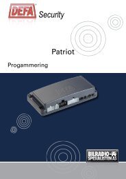DEFA 500/700 (Patriot) Programmering