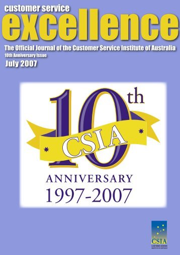 continued - Customer Service Institute of Australia