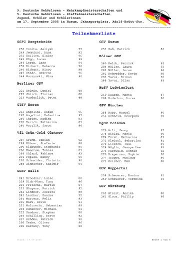 9. Deutche Gehörloseen Mehrkampfmeisterschaften in ... - HSV-Wesel