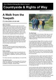 A Walk from the Towpath - Bradford Metropolitan District Council