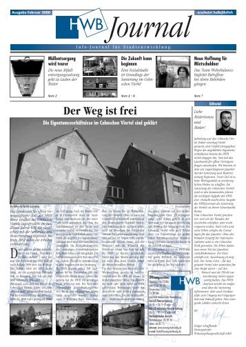 PDF HWB-Journal Februar 2000 - h e n n i g s d o r f . d e