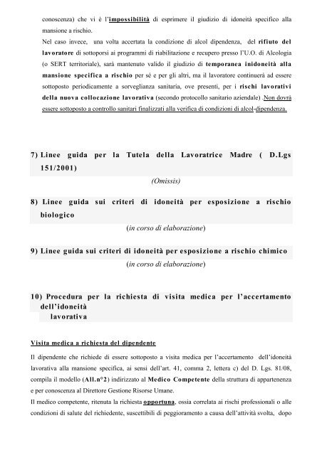 Documento di Consenso Medici Competenti