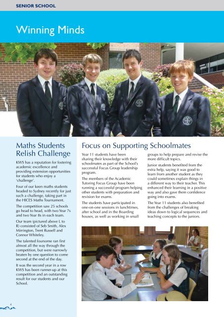 KWS Magazine 2012 Issue Three - Kinross Wolaroi School