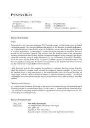 Francesca Bassi - Laboratoire des signaux et systèmes