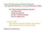 Lecture 28: Heteronuclear Diatomic Molecules The material ... - Cobalt