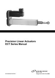 Precision Linear Actuators ECT Series Manual - tollo linear ab ...