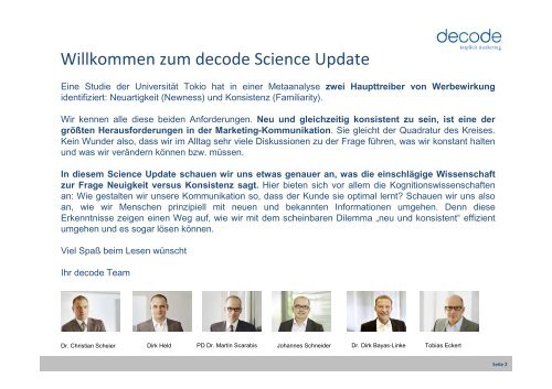 de_P_Science Update 0211 - decode Marketingberatung