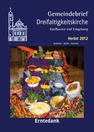 Gemeindebrief - Kirchenmusik an der Dreifaltigkeitskirche Kaufbeuren