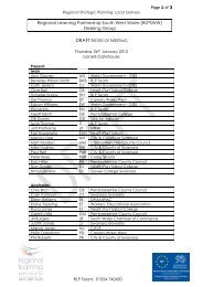 Minutes - Regional Learning Partnership