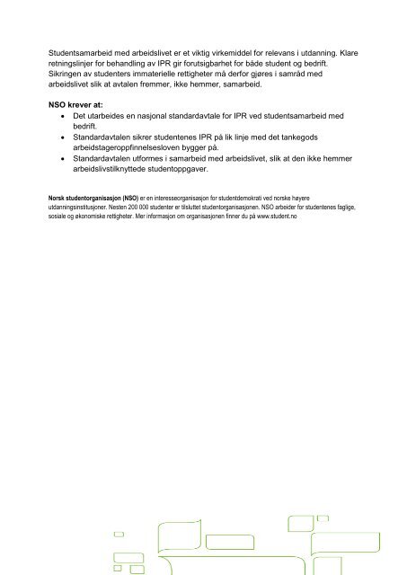 studenters immaterielle rettigheter - Norsk studentorganisasjon