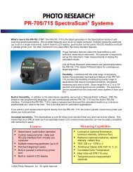 PR-705 Brochure - Photo Research, Inc.