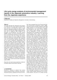 Life cycle energy analysis of environmental management ... - erc