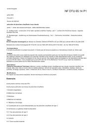 NF DTU 65.14 P1 - Agence QualitÃ© Construction