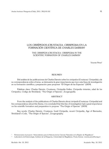 crustacea: cirripedia - Universidad de Magallanes