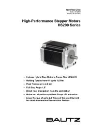 High-Performance Stepper Motors HS200 Series
