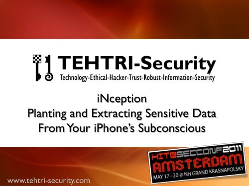 iNception ! Planting and Extracting Sensitive Data From Your ...