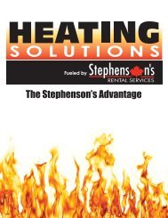 The Stephenson's Advantage - Stephenson's Rental Services