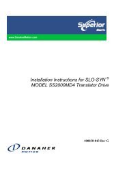 Installation Instructions for SLO-SYN MODEL SS2000MD4 ...