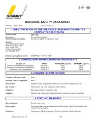 Download Summit SH-68 Material Safety Data Sheet (MSDS)