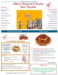 Alliance Française de la Sunshine Coast Newsletter
