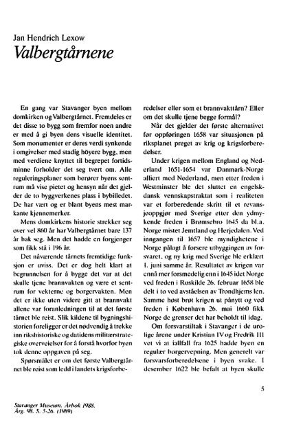 ValbergtÃ¥rnet - Museum Stavanger