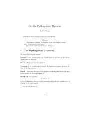 On the Pythagorean Theorem - Issues of Analysis