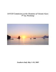 IAVCEI Commission on the Chemistry of Volcanic ... - INGV Palermo