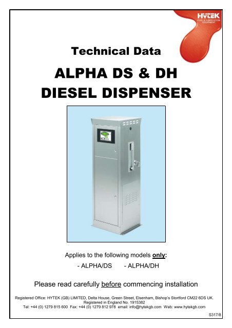 ALPHA DS & DH DIESEL DISPENSER - Hytek