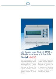 Product Brochure / Technical Data - MOBATIME Swiss Time Systems