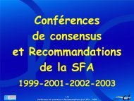 ConfÃ©rences de consensus et Recommandations de la SFA