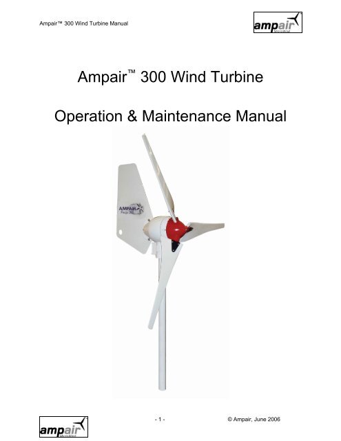 Ampair Pacific 300 Wind Turbine Manual - Energy Connect UK