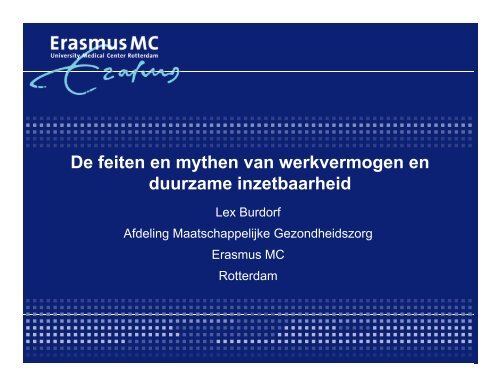 De feiten en mythen van werkvermogen en duurzame inzetbaarheid