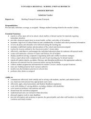 Substitute Job Description - Tantasqua.org