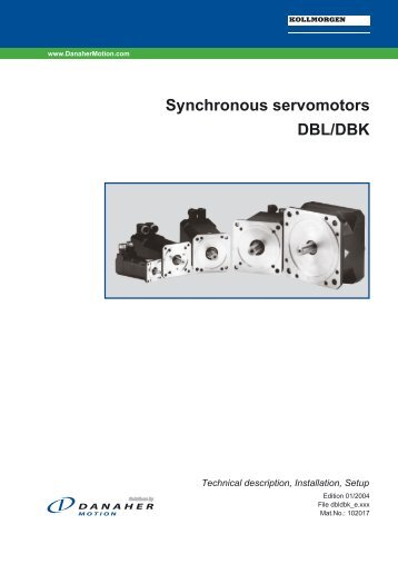 Synchronous servomotors DBL/DBK - BIBUS SK, sro