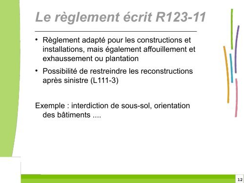 La prise en compte des risques dans l'Ã©laboration des PLU Cadre ...