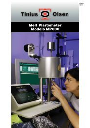Melt Plastometer Modelo MP600 - Tinius Olsen