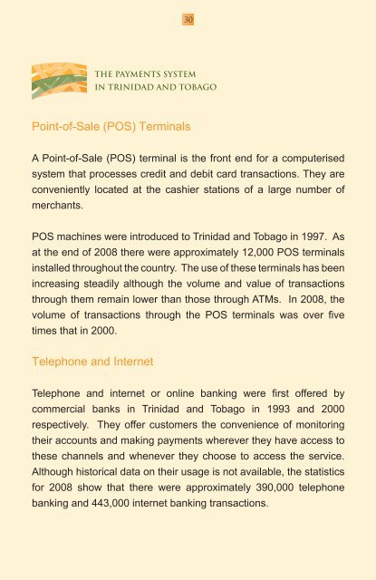 the payments system in trinidad and tobago - Central Bank of ...