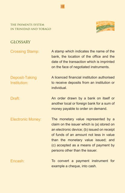 the payments system in trinidad and tobago - Central Bank of ...