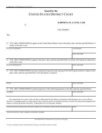 a sle subpeona form for ohio subpoena for rule 2004 examination duces tecum case a sle subpeona form for ohio subpoena for rule 2004 examination duces tecum case