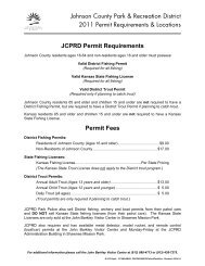 Johnson County Park & Recreation District 2011 Permit ...