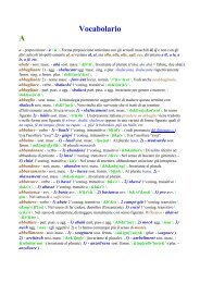 Vocabolario (A - D)