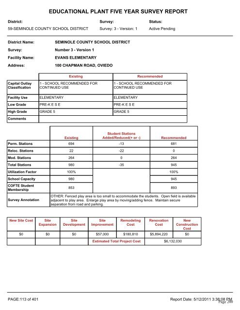 Back-up not in agenda book - Seminole County Schools